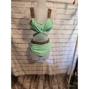 Mint Green Women's 2 Piece Swimwear